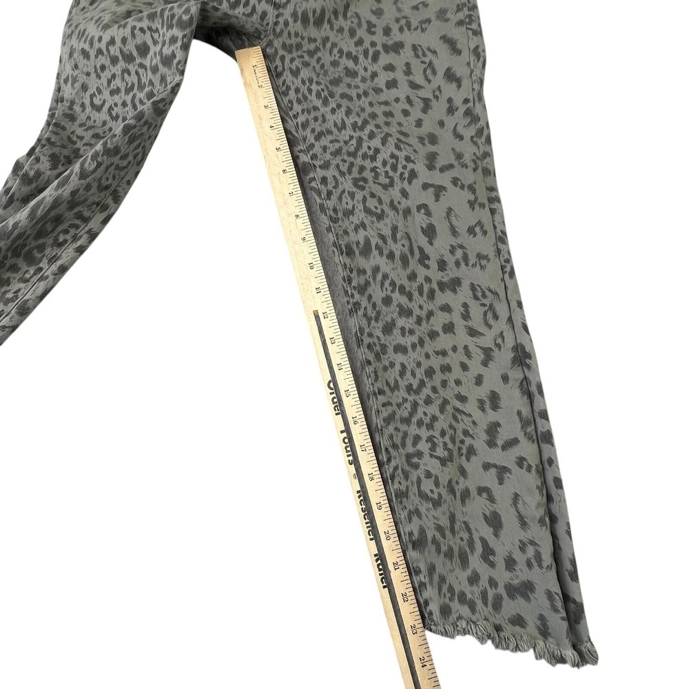 KanCan Womens Skinny Jeans Size 9 28 Gray Animal Print Raw Hem Ankle Stretch - Picture 9 of 9